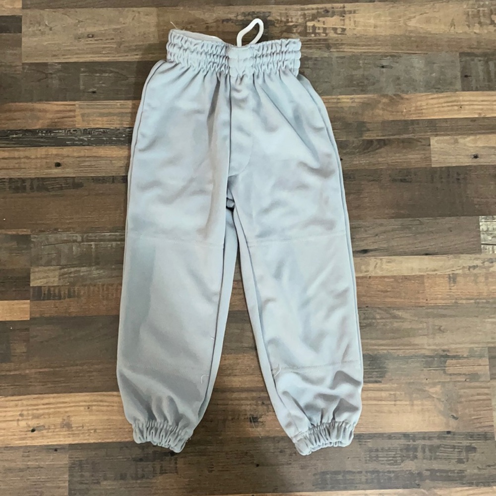 Toddler T-Ball/ Baseball Pants. Grey, XXS